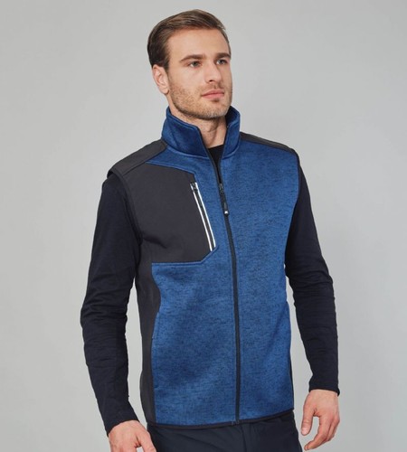 JRC Gilet TREVIRI Impermeabile Traspirante Knitted Fleece Softshell Interno Pile - Picture 4 of 9