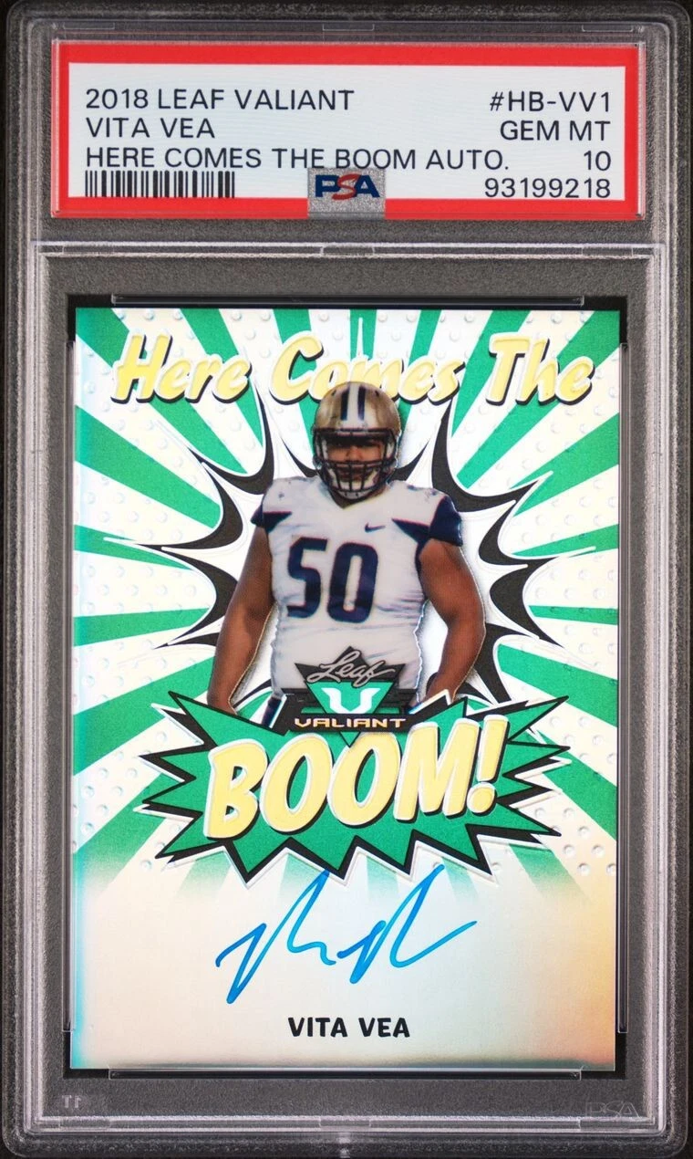 Vita Vea Leaf Valiant Here Comes the Boom Autographs #HBVV1 Base