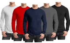Men's Cotton Blend Heavyweight Long Sleeve Crew Neck Shirt ( Sizes, S-3XL ) NWT