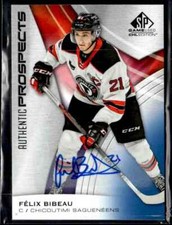 2019-20 SP Game Used CHL Blue Autographs Felix Bibeau #60