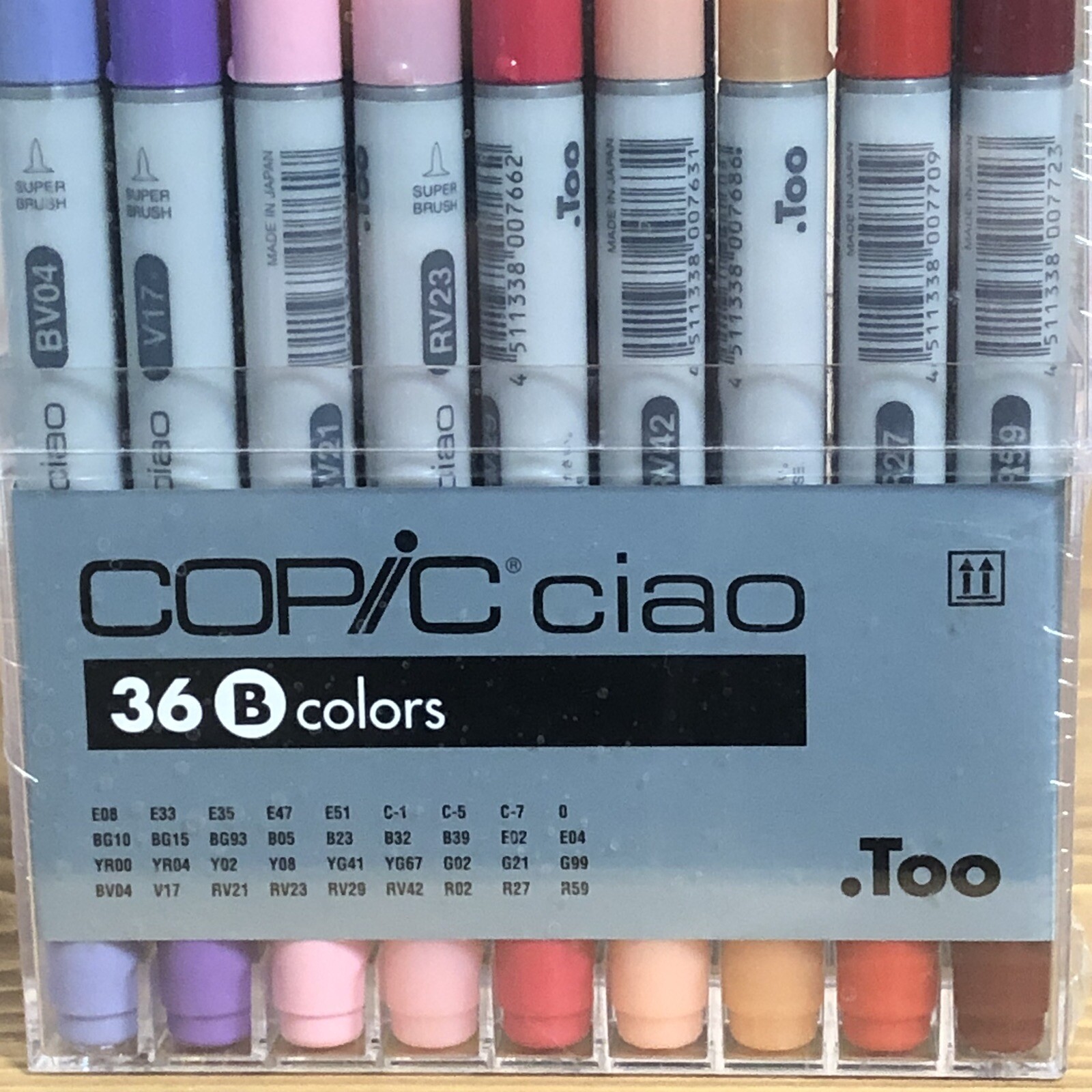 COPIC Chao 36B colors .Too Unopened Illustration Markers NEW