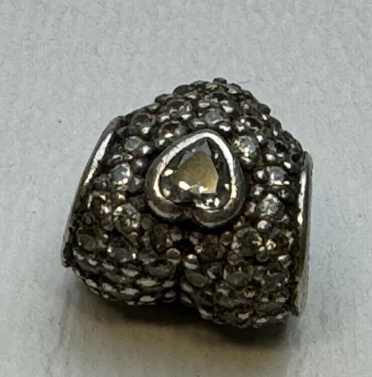 Original Pandora Herz Pavè  791168CZ Bead 925 Silber Charms Element 60R - Bild 2 von 3
