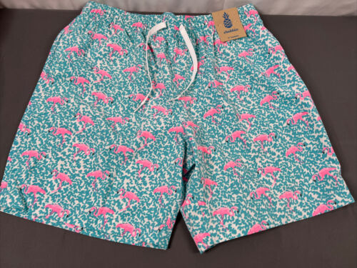 NWT Chubbies The Domingos Are For Flamingos 7” Classic Swim Trunk Large