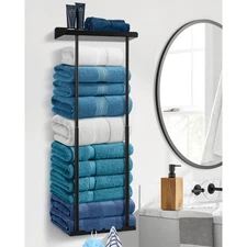 Bathroom Towel Storage Black Towel Holder Bathroom Decor Aesthetic Towel Rack...