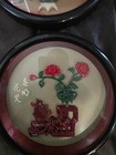 9 Vintage Chinese Lucite Floral Still Life Framed Wall Art — photo 3