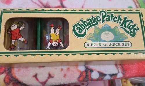 Vintage Cabbage Patch Kids 6 Ounce Juice Glass Set Collectible