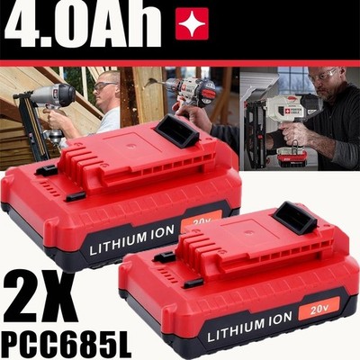 2PACK For PORTER CABLE 20V Lithium-Ion 20 Volt Max 4.0AH Battery PCC680L PCC685L