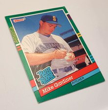 Donruss 1991 Rated Rookie Mike Gardiner #417 Seattle Mariners Baseball Card. rookie card picture