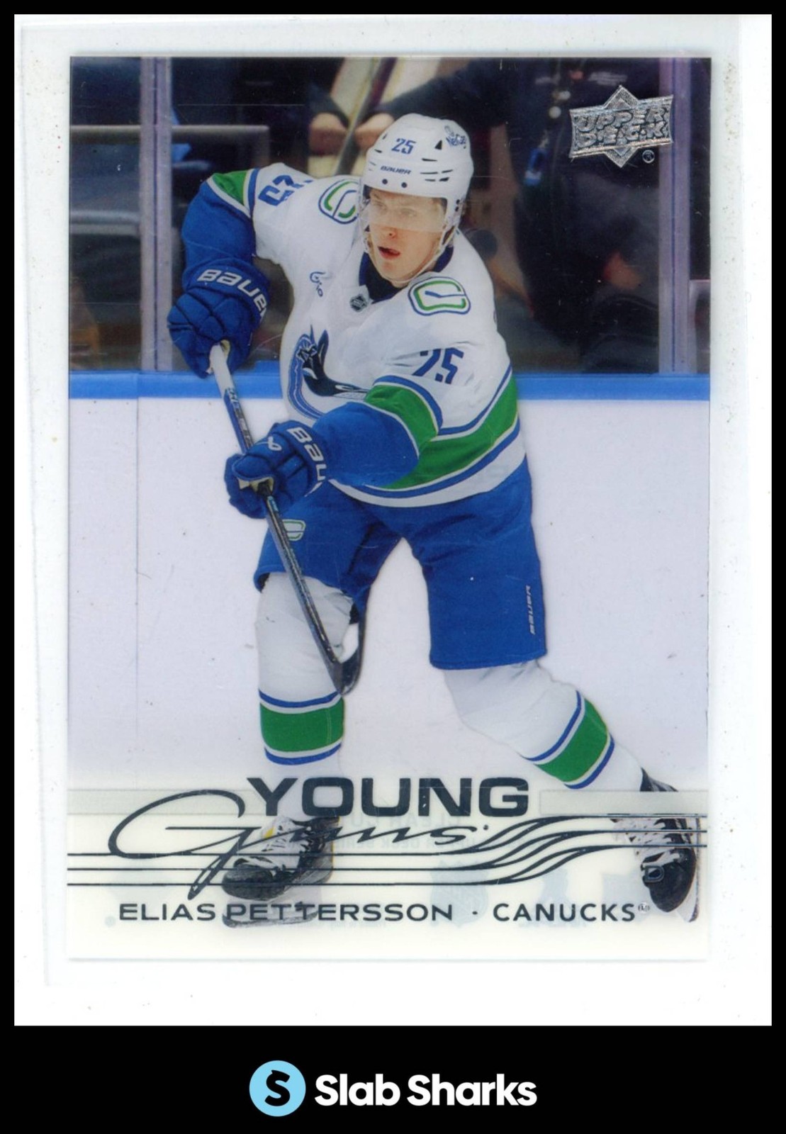 2025 UPPER DECK SERIES 1 #223 ELIAS PETTERSSON CLEAR CUT YOUNG GUNS RC ROOKIE