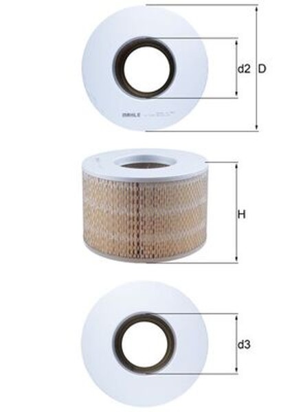 Mahle Luftfilter LX 1140 Filtereinsatz FüR Cruiser Land 90 Toyota 80 Dyna Pick-image