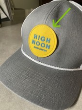 HIGH NOON SUN SIPS Snap Back PROMOTIONAL Gray Trucker Hat NOT SOLD TO PUBLIC!