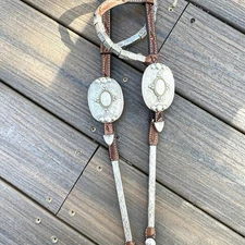 Kathy’s Western Sterling Overlay Silver Show Headstall Square Side & Ear Pieces