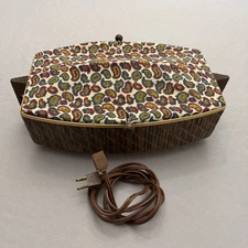 Vintage Paisley Salton Hotray Electric Bun Warmer Model WB-5