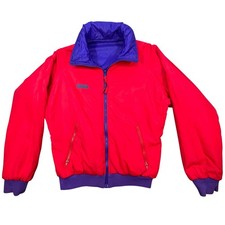 VTG Columbia Purple Red Reversible Puffer Jacket Radial Sleeve Mens Medium