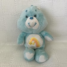 Vintage 1983 Kenner Care Bears Wish Bear Plush 13" Aqua Shooting Star