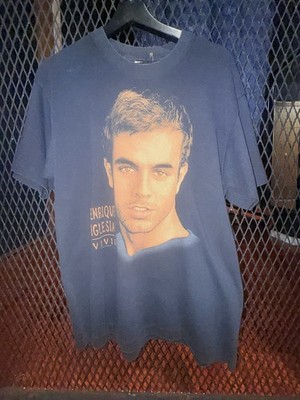 Vintage 1997 Enrique Iglesias Shirt Mens L Black Vivir Tour
