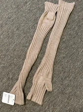 Free People Beige Arm Warmer Fingerless Gloves NWT