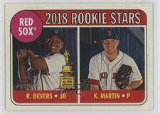 2018 Topps Heritage Rookie Stars Kyle Martin Rafael Devers #189 0o5
