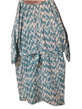NEW MICHAEL KORS M LONGS SLEEVE SPACEDYE DRESS TILE BLUE TURQUOISE $129