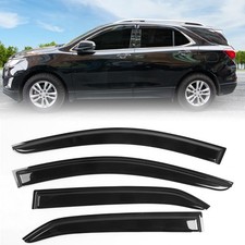 Tape-on Window Visors for 2018-2024 Slim Smoke Tinted Acrylic 4PCS