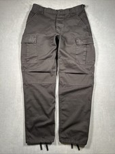 Vintage ROTHCO B.D.U Combat Adjustable Cargo Pants Black Size 32x31
