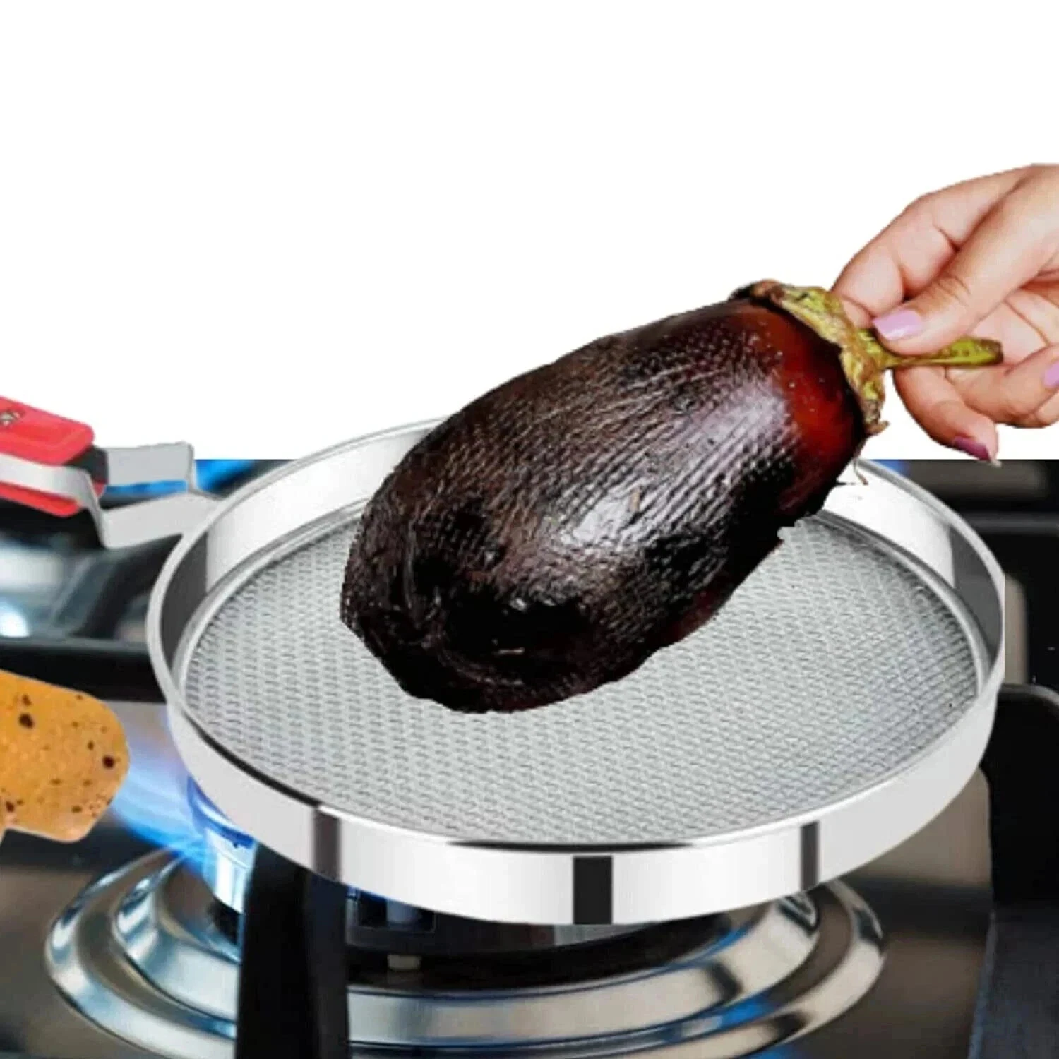 SteelTawa Jali for Kitchen Cooking, Papad , Mesh Brinjal Roaster, Griller Roti
Opens in a new window