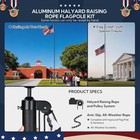 Yescom 30FT All Aluminum Sectional Flag Pole Kit 10 Gauge 2.5mm In Ground Sleeve — photo 9