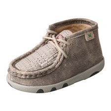 TWISTED X Infant Chukka Driving Moc Grey/Light Grey Moccasins ICA0012 