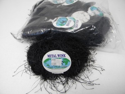 8 Skns Dark Horse METAL Wink Fine Eyelash Carrier On Yarn Metallic  Black