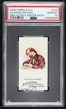 2008 Topps Allen & Ginter's Mini Ginter Back Charles Dickens PSA 10 GEM MT 8nf
