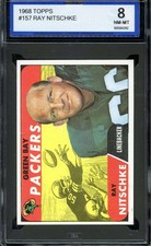 1968 TOPPS #157 RAY NITSCHKE ISA 8 PACKERS HOF *ADT4791