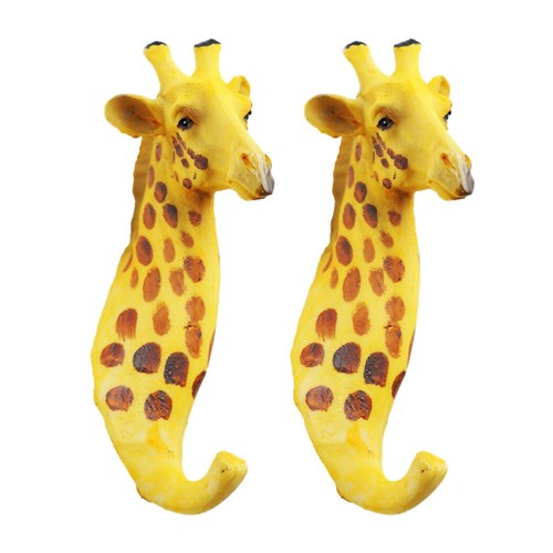 2 Piezas Gancho Jirafa Niño Animal Ganchos Decorativos Lindo Porta Llaves para Pared - Imagen 4 de 12