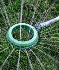 Expert Gardener 900 Sq Ft Stationary Ring Sprinkler Adjustable Flow In Green New