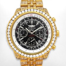 Breitling Bentley Motors A25362 Auto 50mm Custom Diam 18K YG Plated Steel Watch