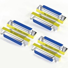 6-Pack DB25 25Pin Female to Female Mini Gender Changer Coupler Adapter RS232 ...