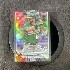 Topps 2022 Series 1 1st Edition Mitch Moreland #42 Black /25 Oakland Athletics