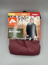 OZARK TRAIL Women's XS Base Layer Mock Neck Top Thermal Fleece Warmest Ginger
