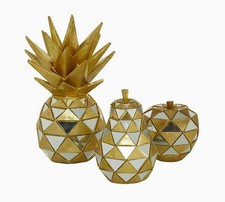 Escultura decorativa de frutas de poliestireno Deco 79 con detalles de espejo