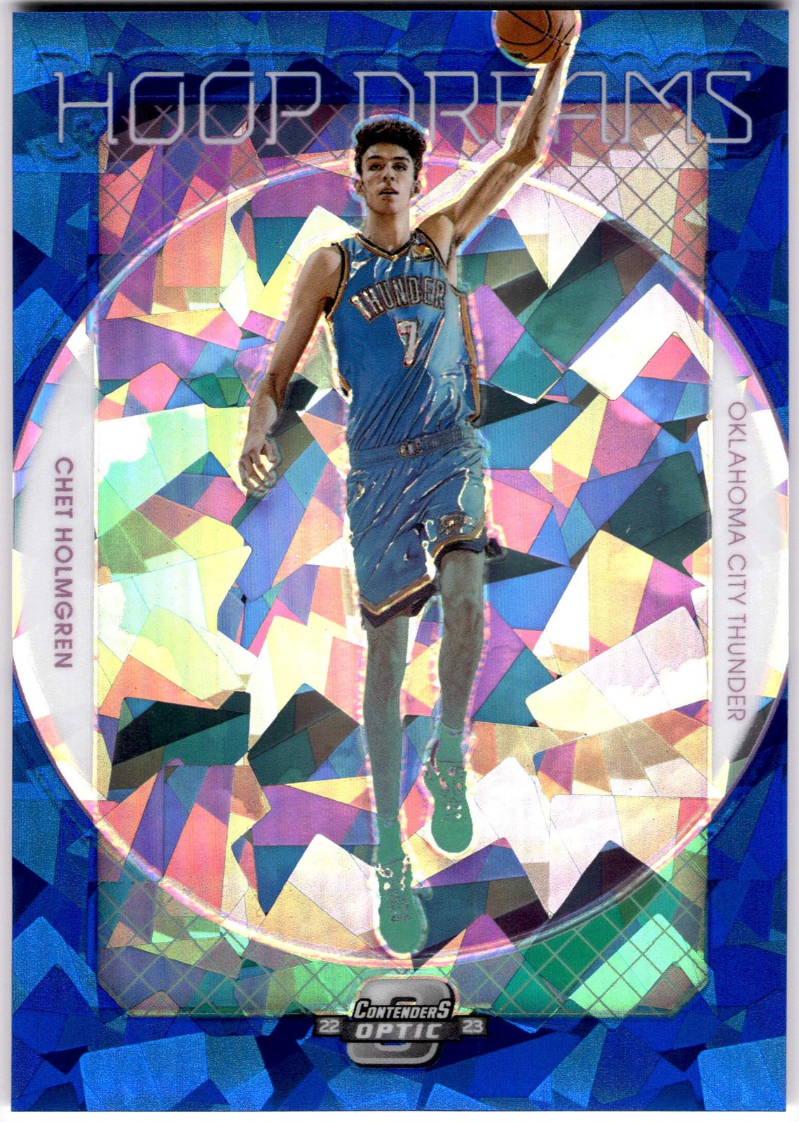 2022 Contenders Optic Chet Holmgren 18 Hoop Dreams Blue Cracked Ice /75