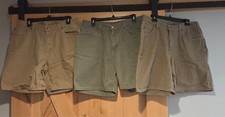 Lot of 3 Carhartt Women's 16 Canvas Carpenter Shorts Zip Cotton WB190