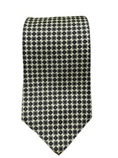 Italian Firenze Italy Silk Neck Tie 58   Gold Geometric