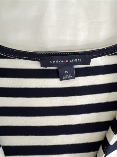 Tommy Hilfiger Women’s M Black White Striped Sleeveless Maxi Dress- NWOT - Picture 4 of 9