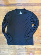 REALTREE Performance Baselayer Mens Medium Black Hunting Thermal Shirt Hunt Hike