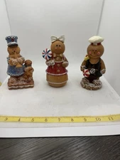 Greenbrier International Inc Gingerbread Figurines 3 Total