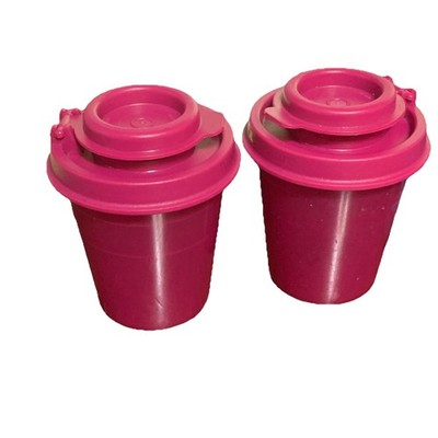 Tupperware Tupper Minis Salt & Pepper Shakers Midgets Rhubarb 4789A-3 &-4