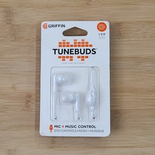 Genuine Griffin Technology TuneBuds Headphones 3.5mm White - NEW