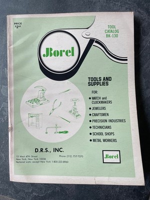 1981 Jules Borel Tool Catalog BK-130 Watchmaker Jeweler Parts Reference Info Vtg