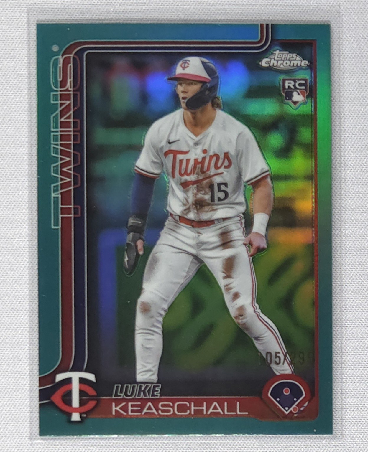 2025 Topps Chrome Update #USC106 Luke Keaschall Aqua Refractors #/199