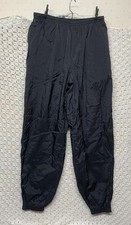 Vintage Nike Track Pants Mens XL Black Windbreaker Streetwear Pockets Zip Ankle