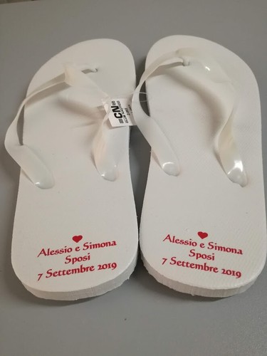 MATRIMONIO IN SICILIA AL MARE? 50 PAIA INFRADITO BIANCO PERSONALIZZATE +  OMAGGIO | eBay